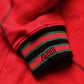 FTP Tuskegee University 92 Frankenstein Stitched Hoodie Red / Kelly Green Frankenstein Hoodie detail image