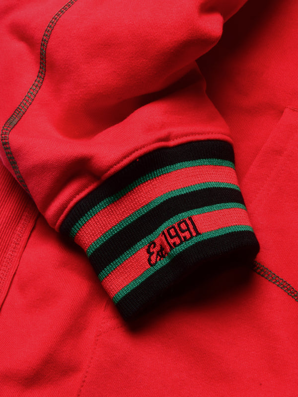 FTP Tuskegee University 92 Frankenstein Stitched Hoodie Red / Kelly Green