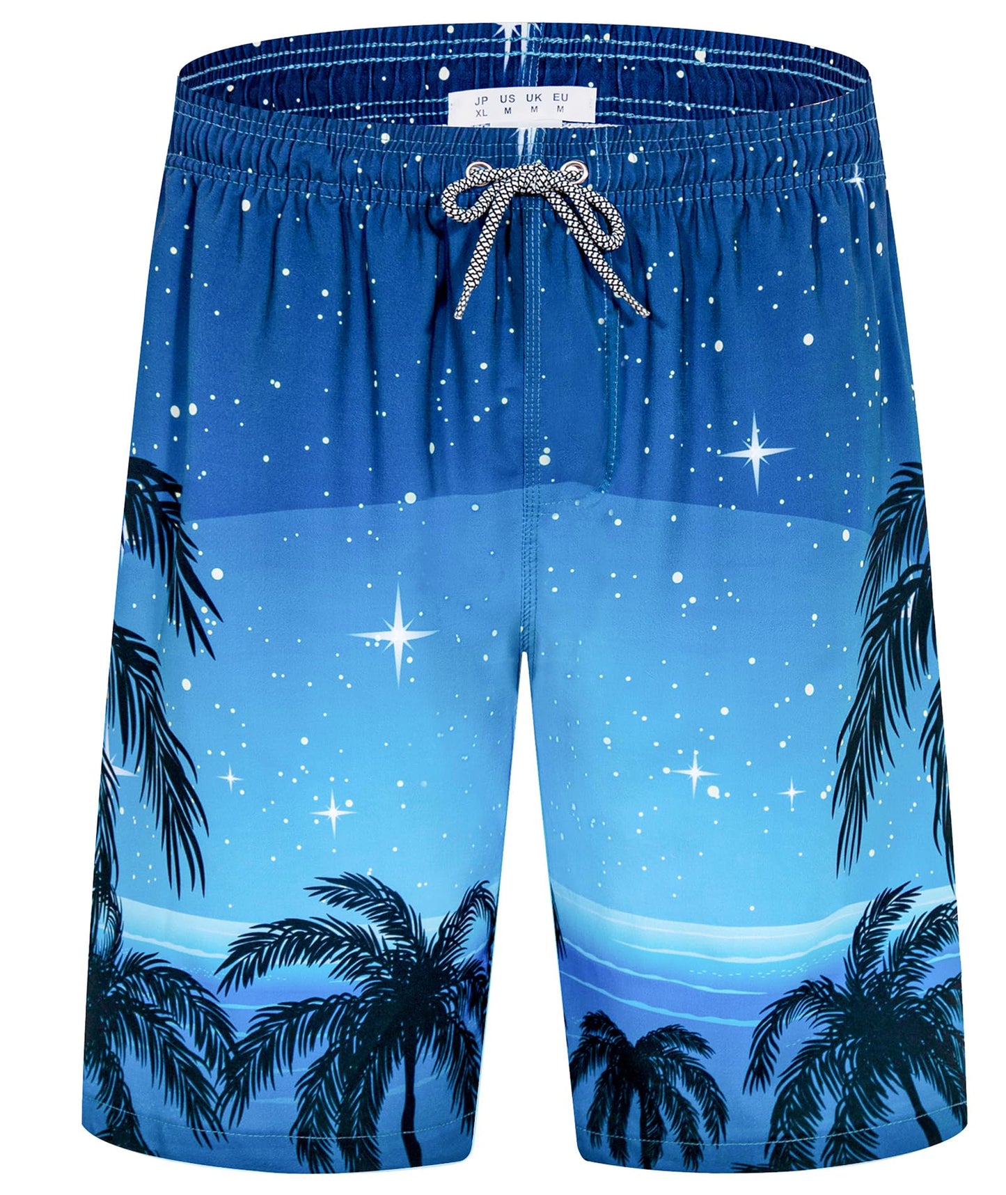 APTRO Men's Swim Trunks 9" Quick Dry Swimsuits Beach Bathing Suits Swim Shorts Mesh Liner T6 Starry Sky S