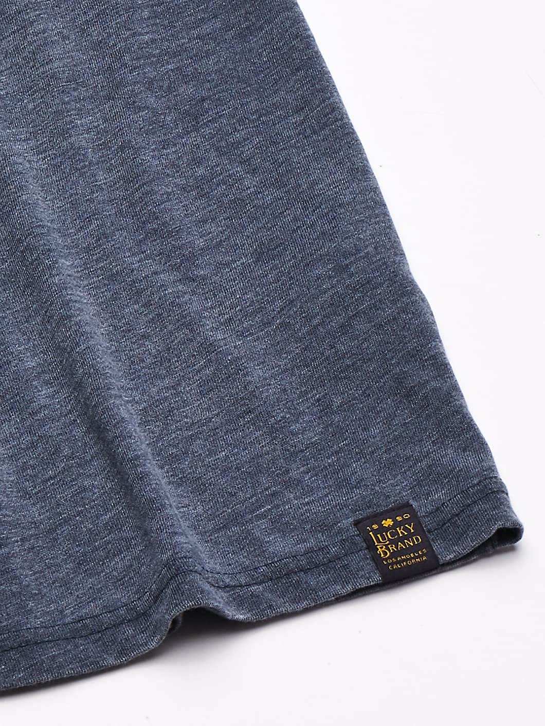 Lucky Brand Men's Venice Burnout Notch Neck Tee Shirt, American Navy, Large
