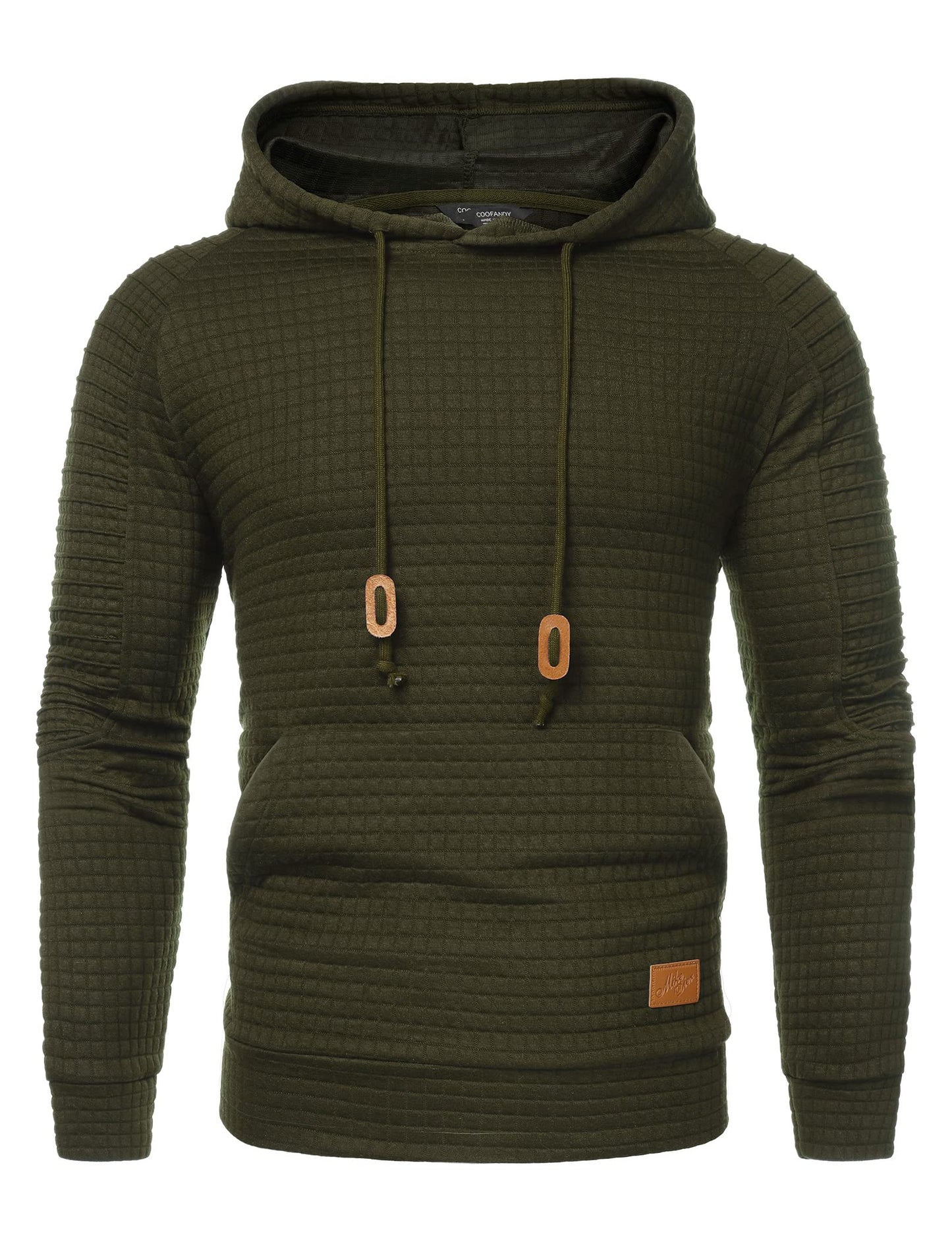 COOFANDY Men's Sport Hoodie Heavyweight Gym Athletic Sweatshirt Fashion Pullover Hooded With Pocket, Army Green, Small