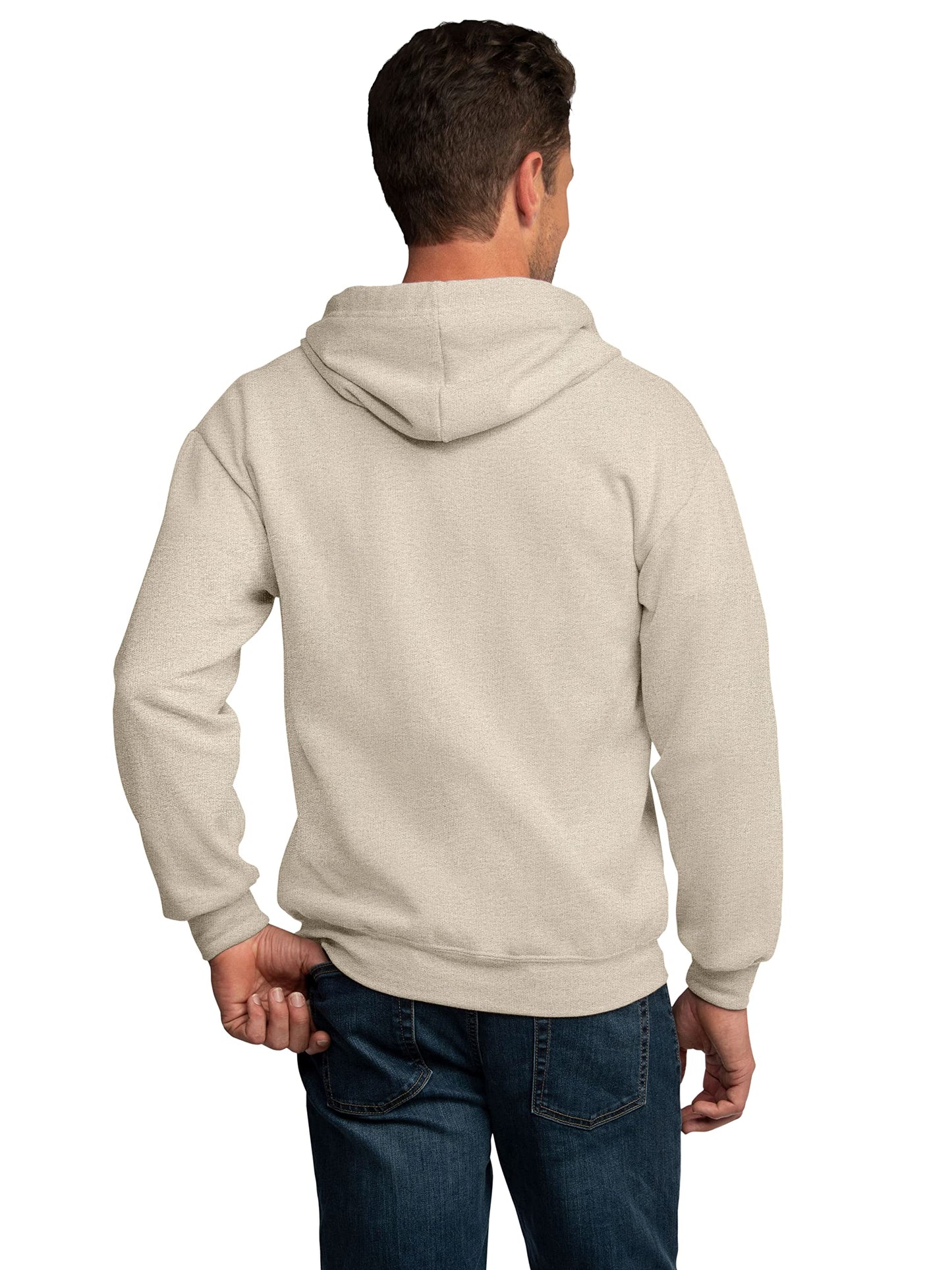 Fruit of the Loom Eversoft Fleece Hoodies, Pullover, Moisture Wicking & Breathable, Sizes S-4x, Khaki Heather Full Zip, X-Large