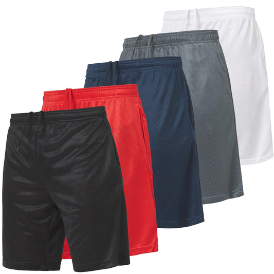 Ultra Performance 5 Pack Mens Shorts, Athletic Gym Shorts Workout Basketball Shorts for Men, Large
