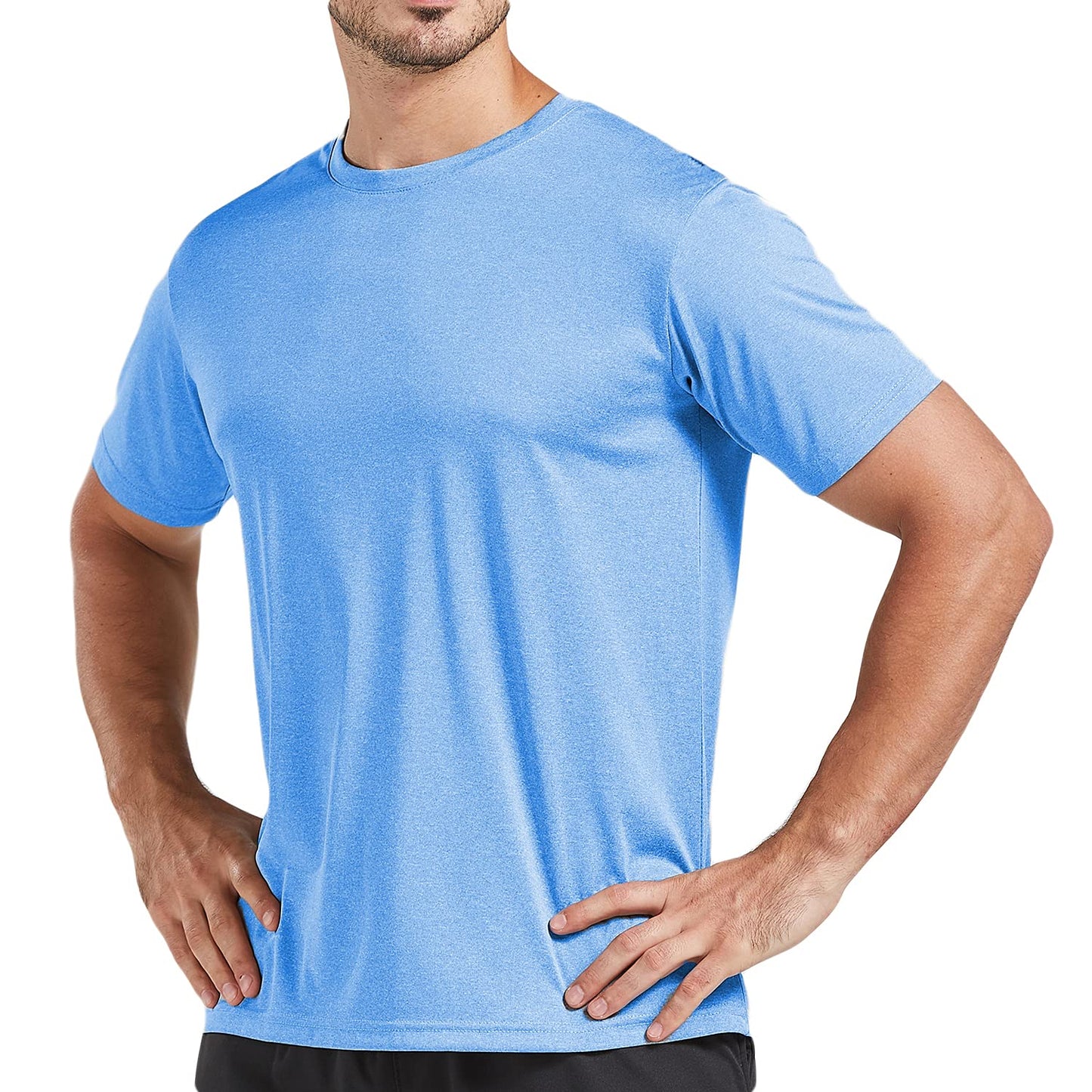 5 Pack Men's Dry Fit T Shirts, Athletic Running Gym Workout Short Sleeve Tee Shirts for Men (US, Alpha, X-Large, Regular, Regular, Set 4)