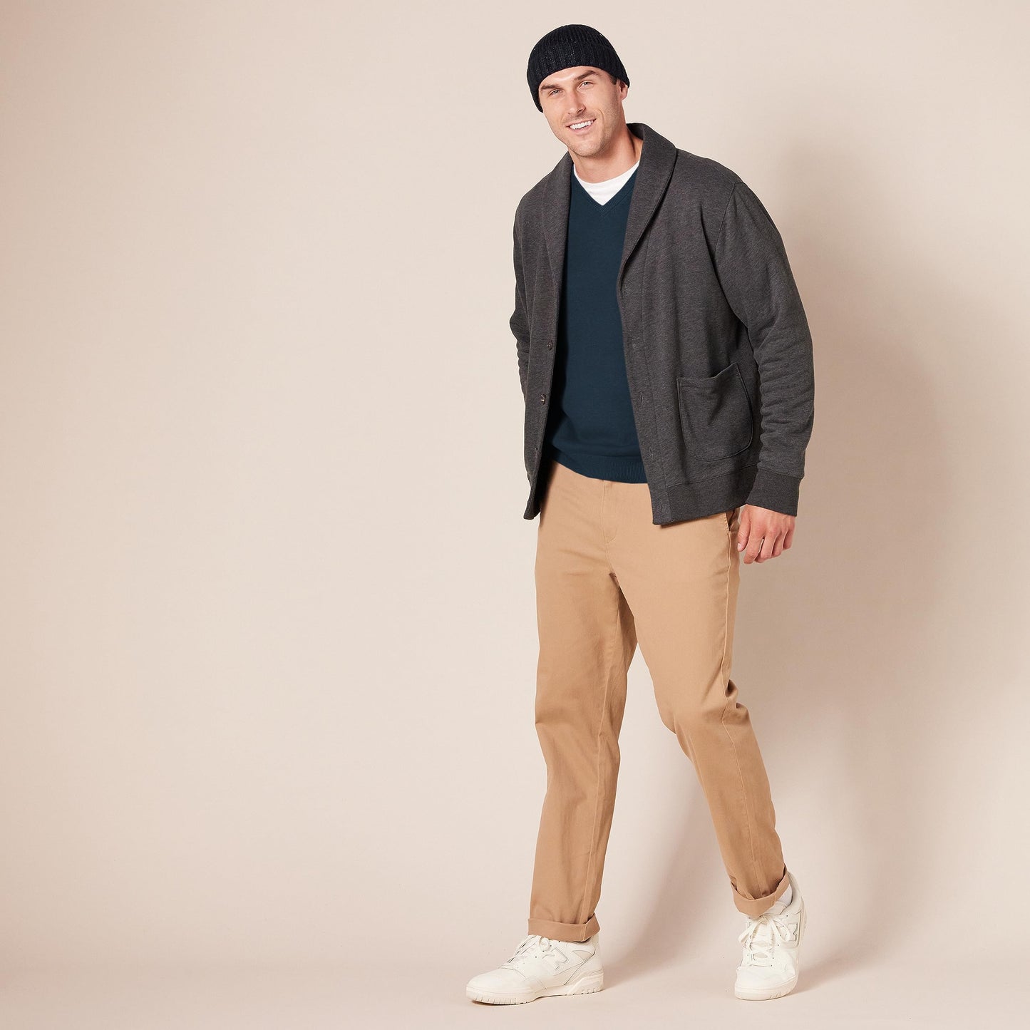 Amazon Essentials Men's V-Neck Pullover Sweater (Available in Big & Tall), Navy, XX-Large Big