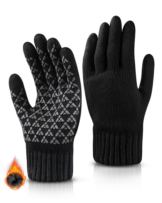 Daisiki Winter Gloves for Women Warm Cozy Gloves for Cold Weather Lined with Thick Alpaca Fleece with Upgraded Touchscreen Fingers for Running Hiking Skiing Essential Accessories for Winter