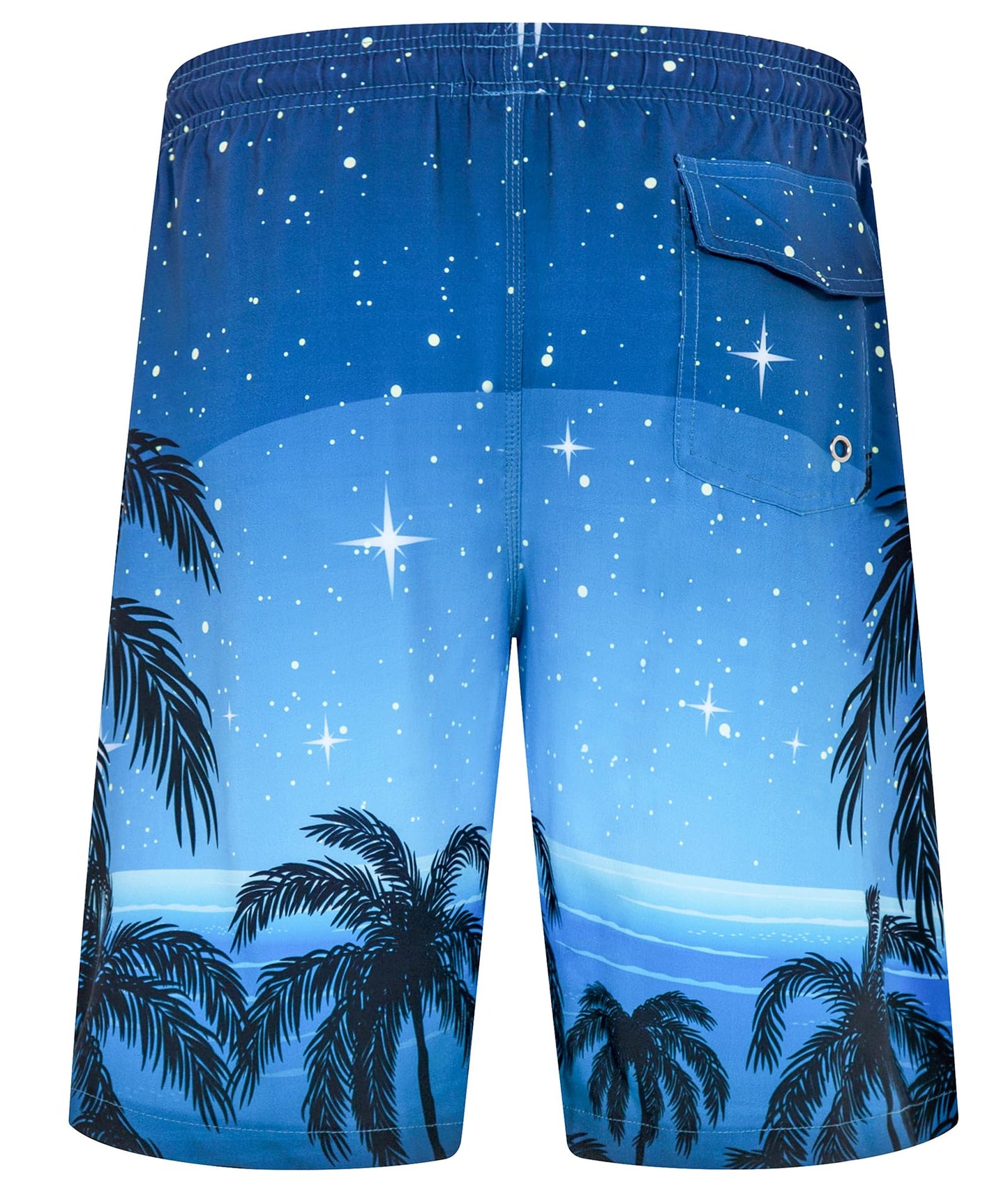 APTRO Men's Swim Trunks 9" Quick Dry Swimsuits Beach Bathing Suits Swim Shorts Mesh Liner T6 Starry Sky S