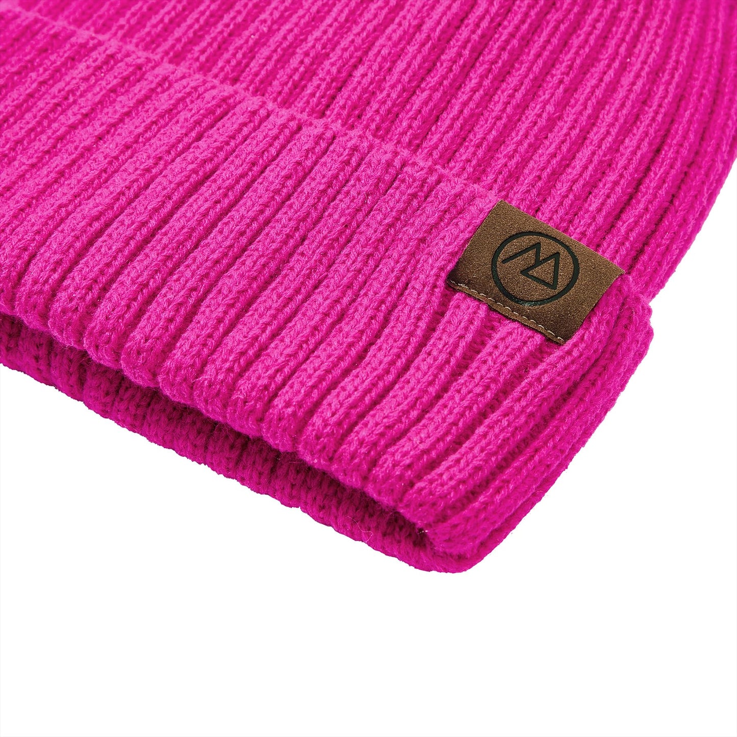 Zando 2024 Satin Lined Beanie for Women Men Warm Winter Hats for Women Knit Satin Beanie Slouchy Skull Caps Silky Lining Hat for Women Unisex Knit Lined Beanie Winter Satin Beanie Hot Pink One Size