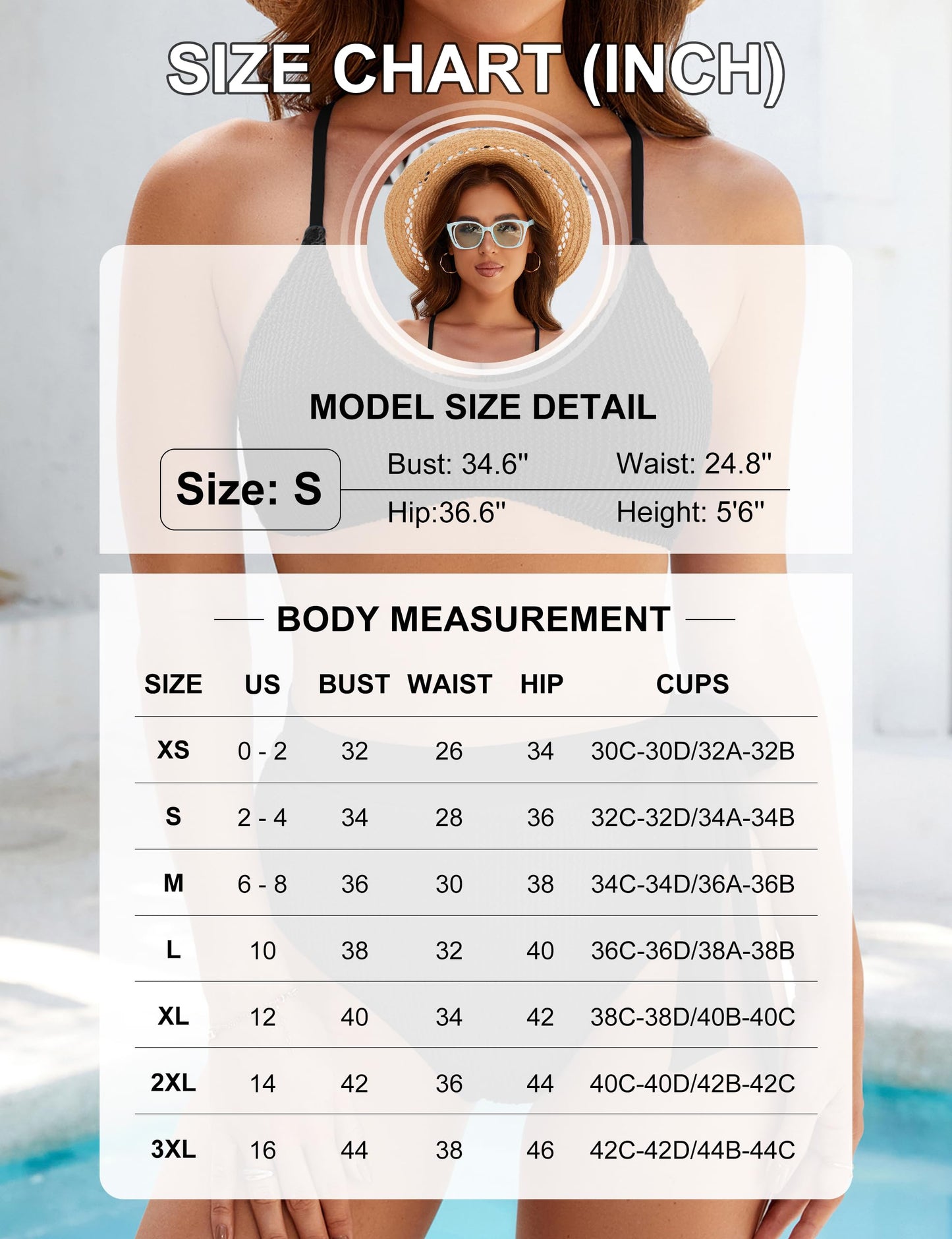 BMJL Women's High Waisted Bikini Ribbed Two Piece Swimsuits Sexy Bathing Suit 2025 Tie Back Swimwear (Medium, Hot Pink)