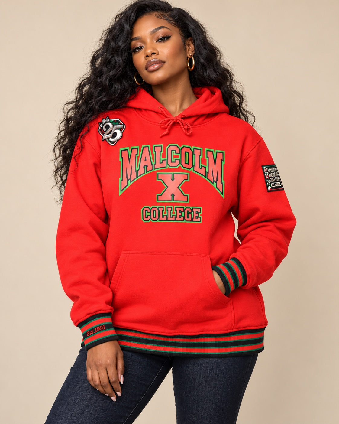FTP Malcolm X College Classic 91 Hoodie Red