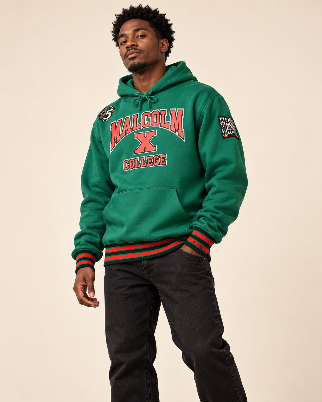 FTP Malcolm X College Classic 91 Hoodie Kelly Green