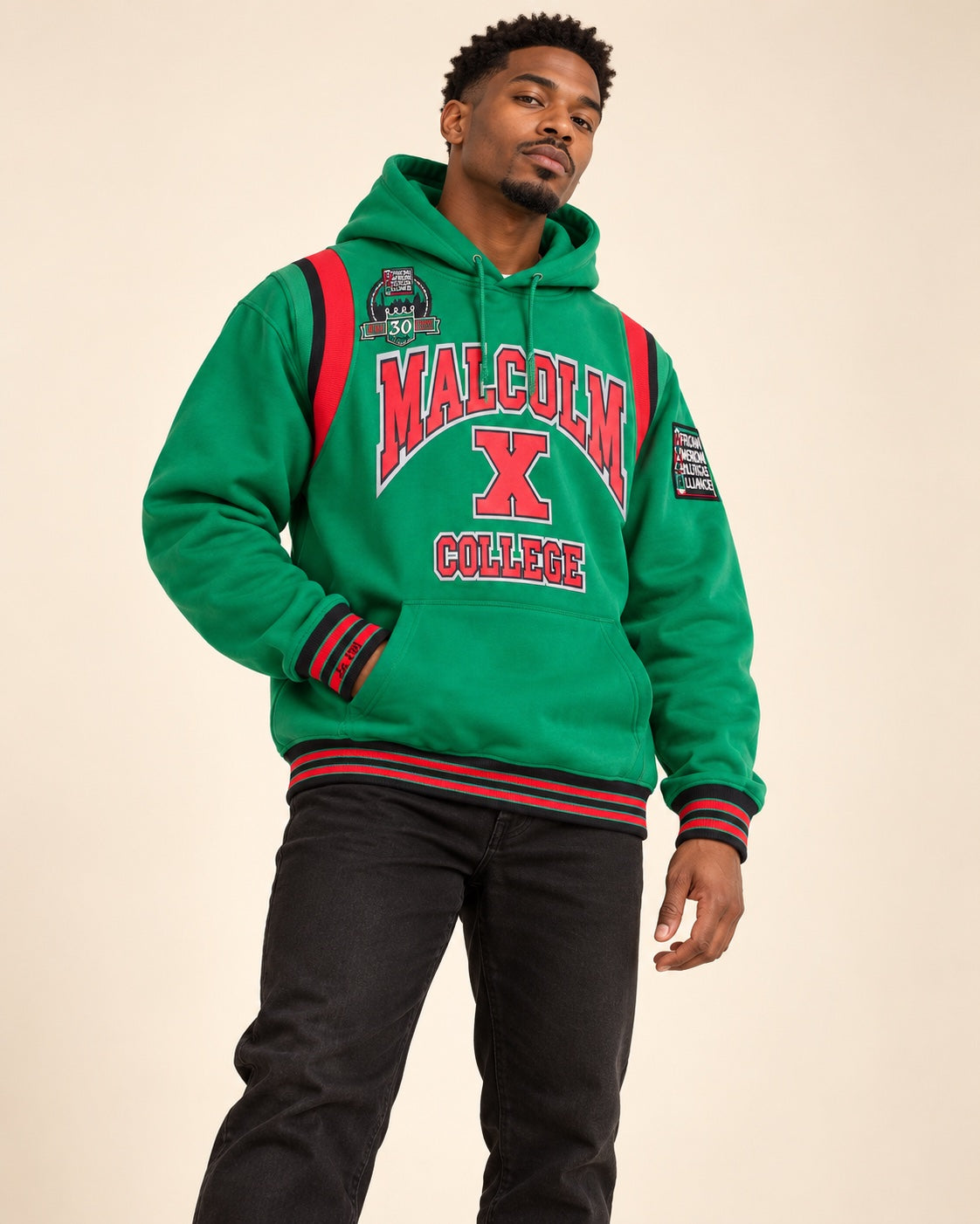 30th Anniversary FTP Malcolm X College Hoodie Kelly Green