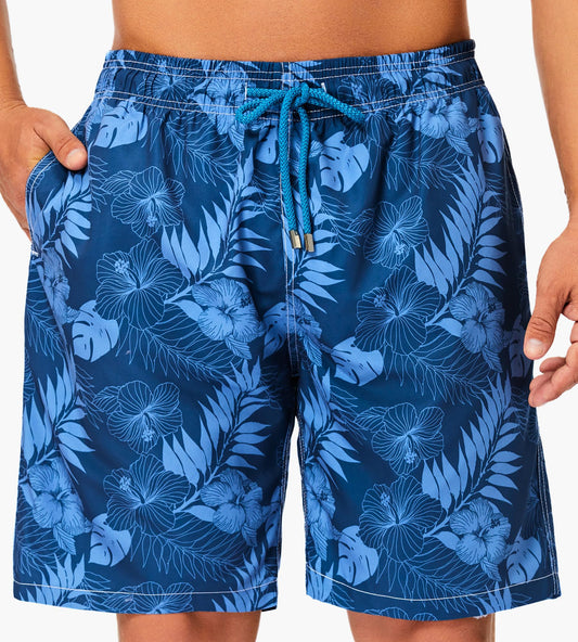 SIX ISLANDS Quick-Dry Swim Trunks - Comfortable Mens Boardshorts, 9" Inseam, Variety of Tropical & Classic Designs