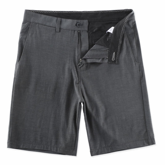 AIRDYNAM Men's Hybrid Golf Dress Shorts Lightweight Quick Dry Casual with Flat Front 9-Inch Inseam and 4 Pockets Asphalt Black 36