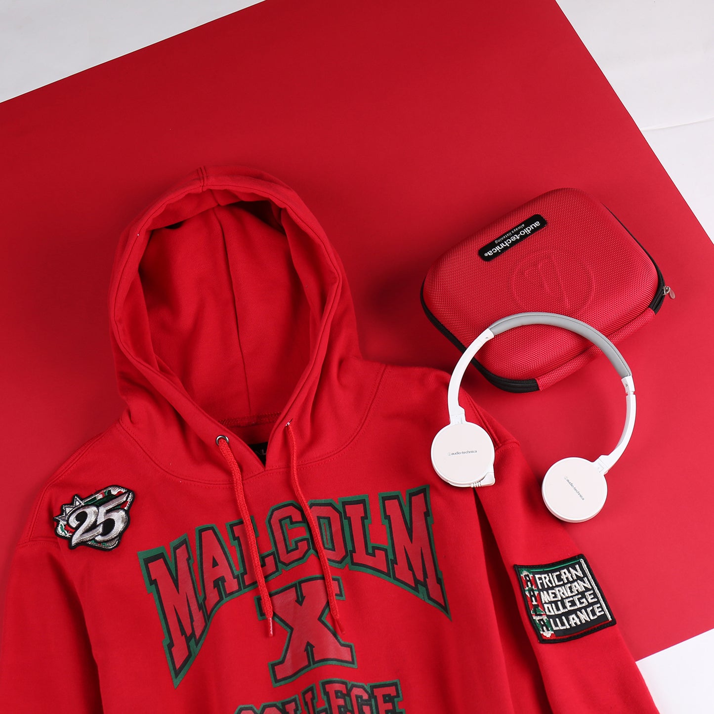 AACA Malcolm College Hoodie | Red | Ultra-Soft Fleece Pullover, Slim Fit