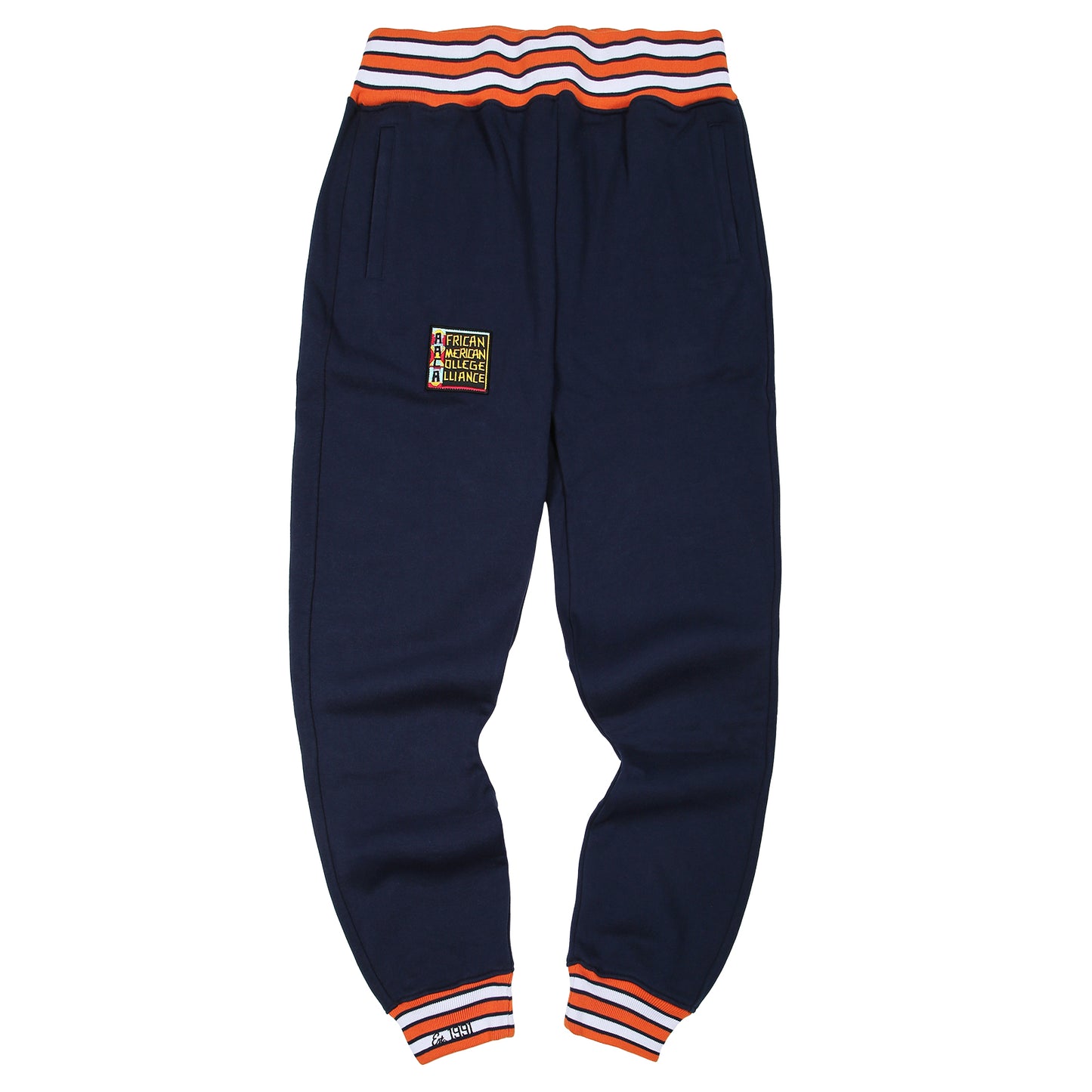 AACA Original '91 Sweatpants Navy - Orange Waistband