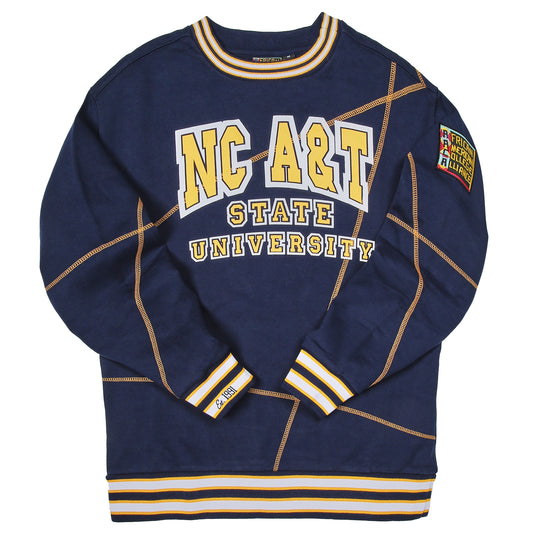 North Carolina A&T University Original '92 "Frankenstein" Crewneck Navy/Gold