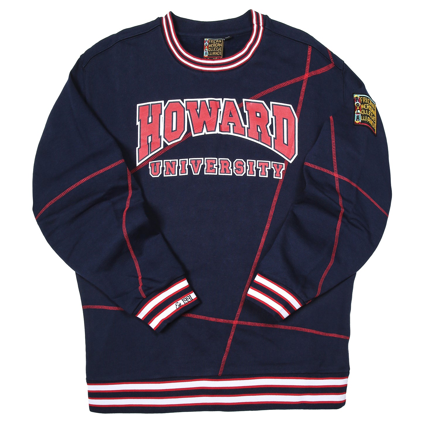 Howard University Original '92 "Frankenstein" Crewneck Navy/Red