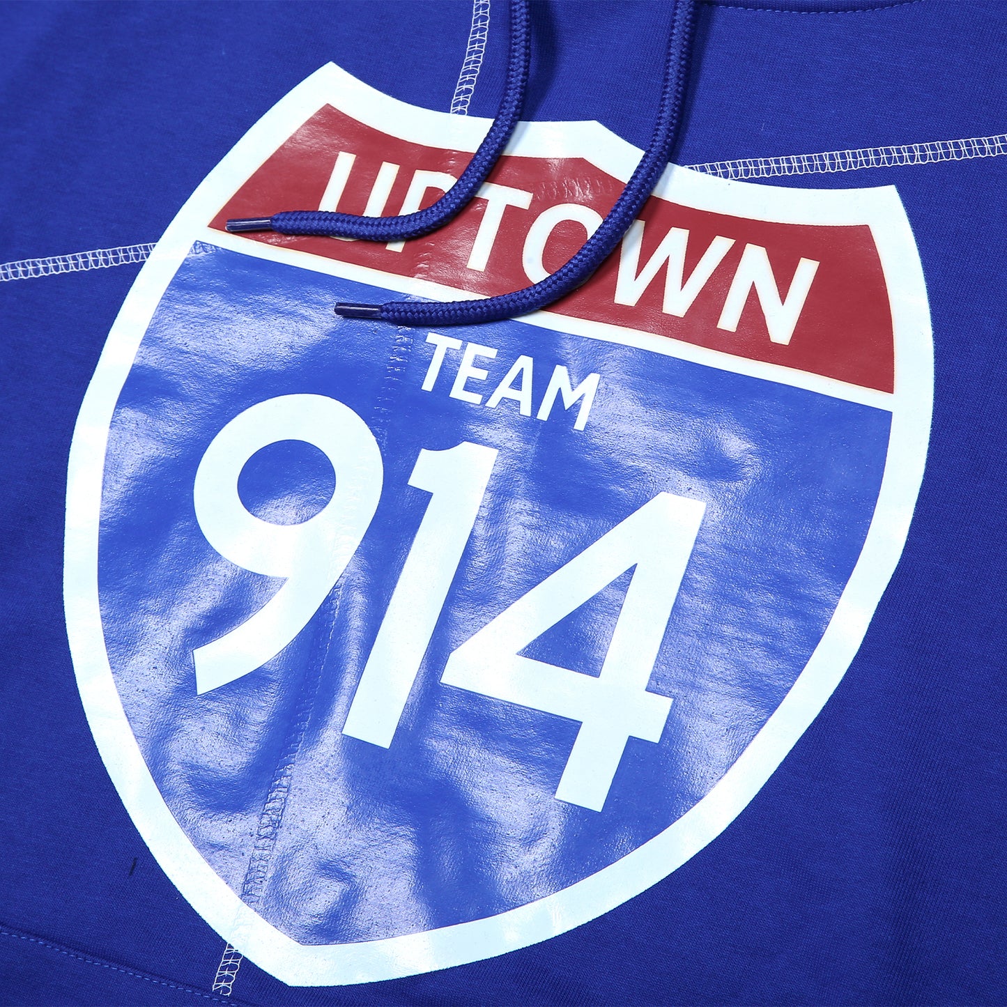 Uptown Team 914 93 Frankenstein Hoodie Royal Blue/White