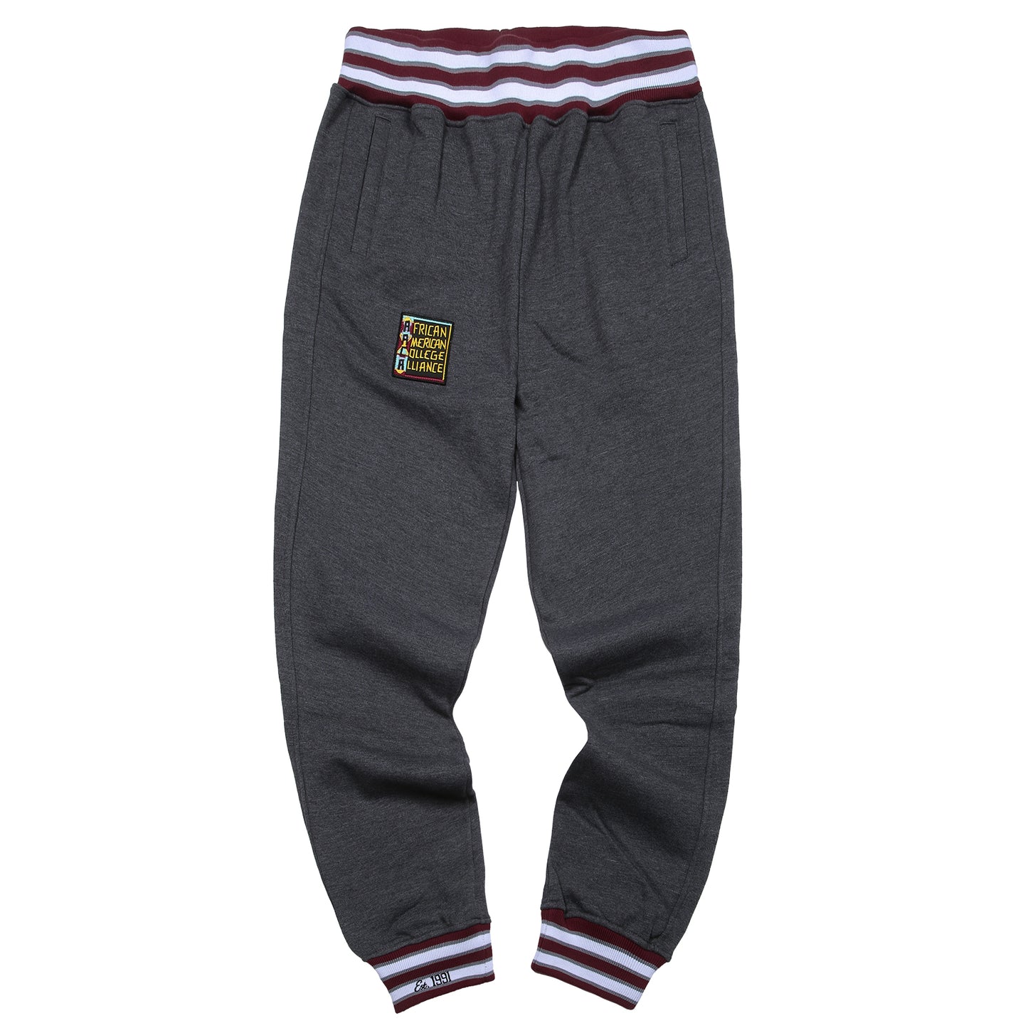AACA Original '91 Sweatpants Charcoal - Maroon Waistband