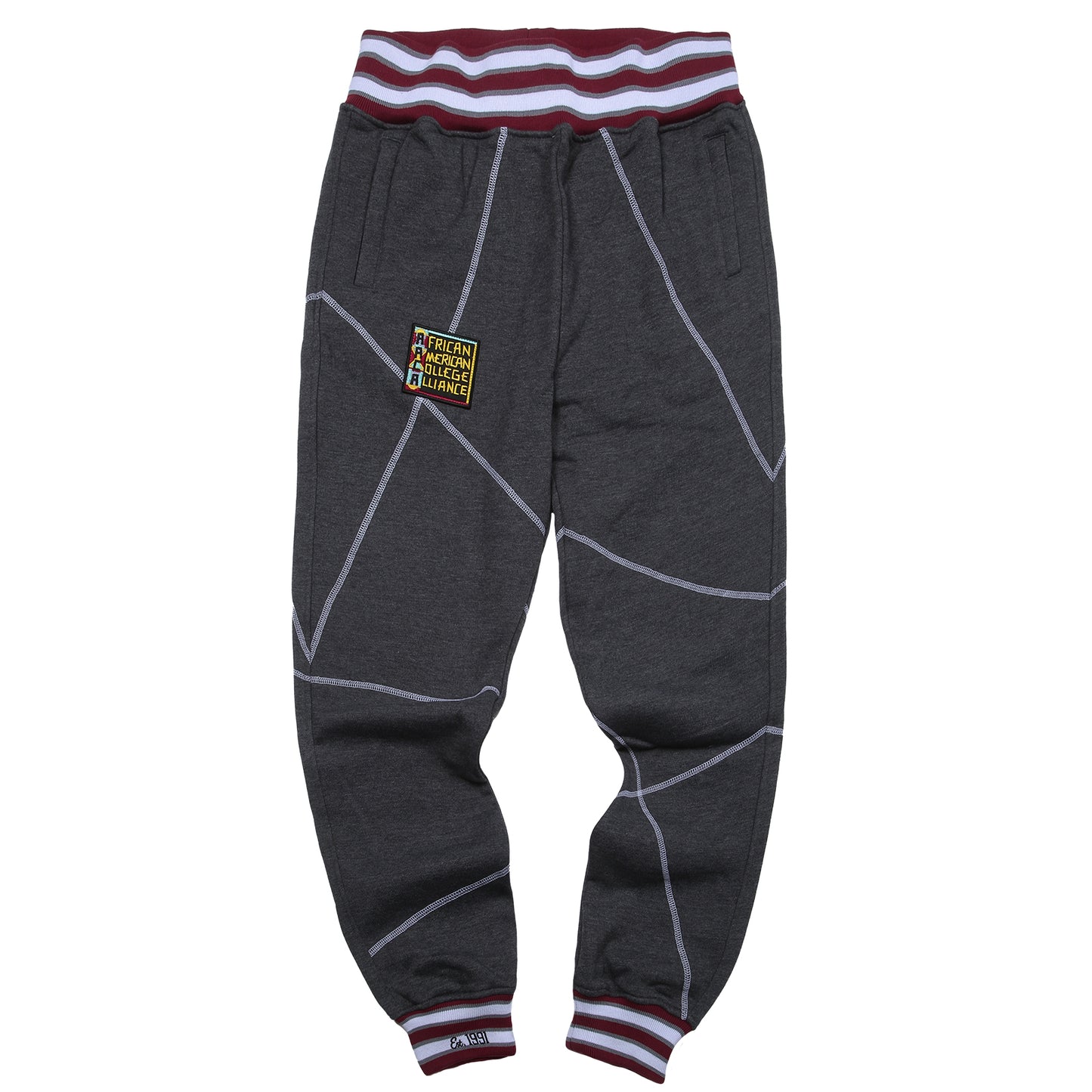 AACA Original '92 "Frankenstein" Stitched Sweatpants Charcoal/White