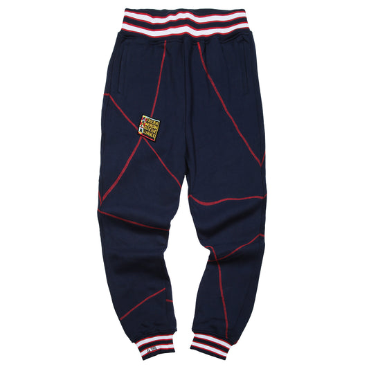 AACA Original '92 "Frankenstein" Stitched Sweatpants Navy/Red