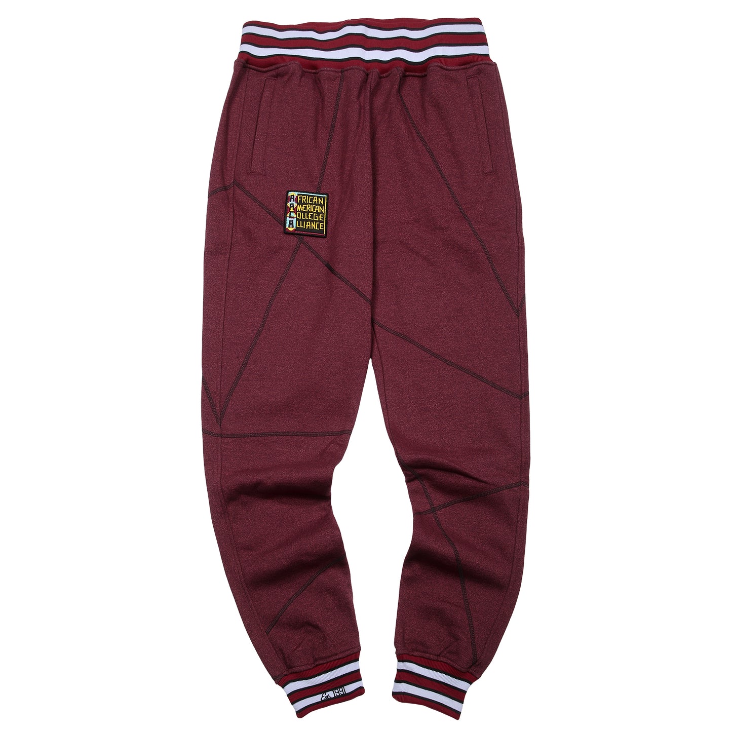 AACA Original '92 "Frankenstein" Stitched Sweatpants Red Heather/Black
