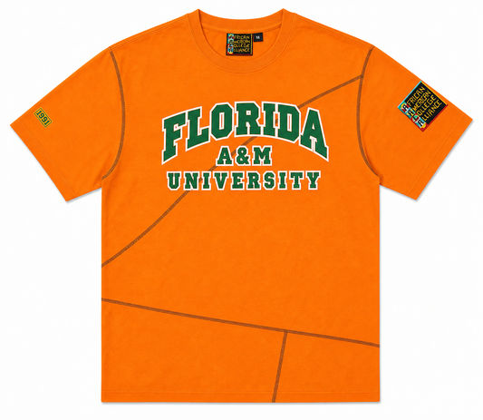 Florida A&M  University Originals' AACA Classic T-Shirt Orange / Green tee-ai-flatlay white background product image