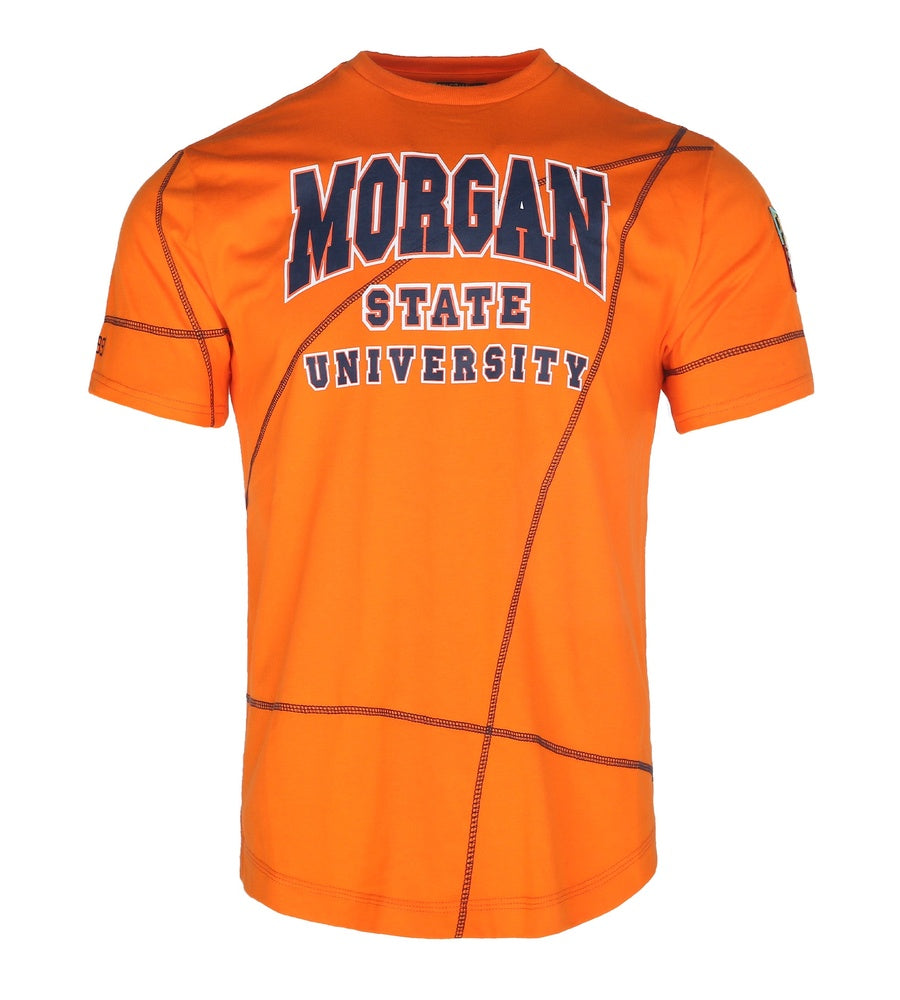 Morgan University Originals' AACA Classic T-Shirt Orange / Navy tee white background product image