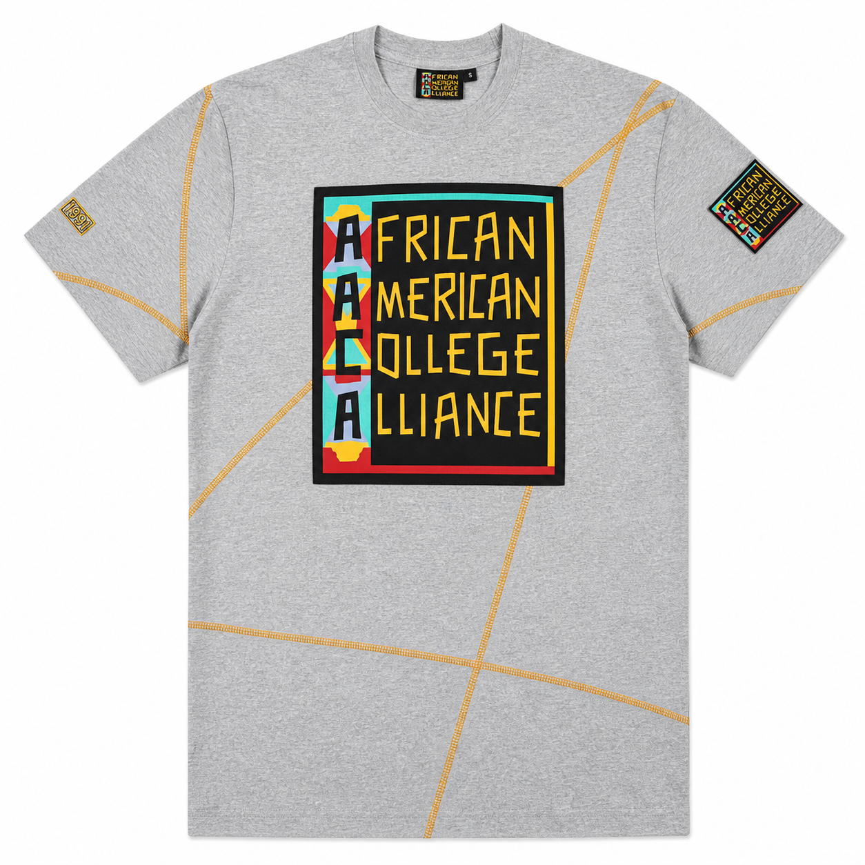 Originals' AACA Classic T-Shirt MDH. Grey / Gold tee-ai-flatlay white background product image