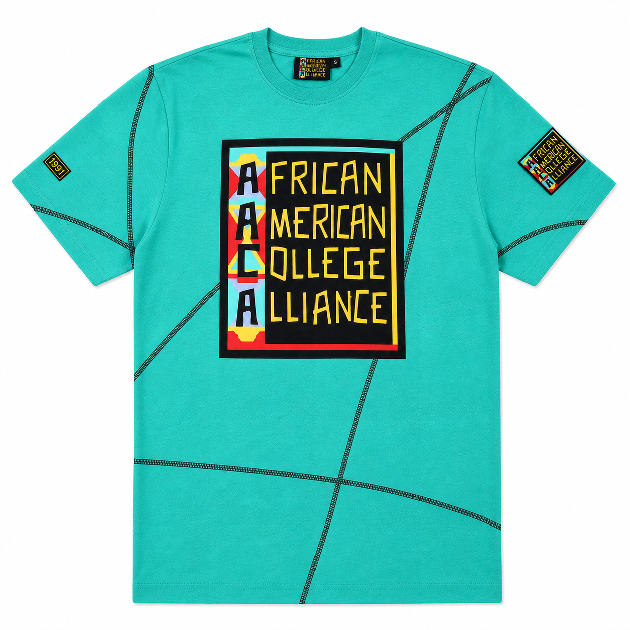 Originals' AACA Classic T-Shirt Teal / Black tee-ai-flatlay white background product image
