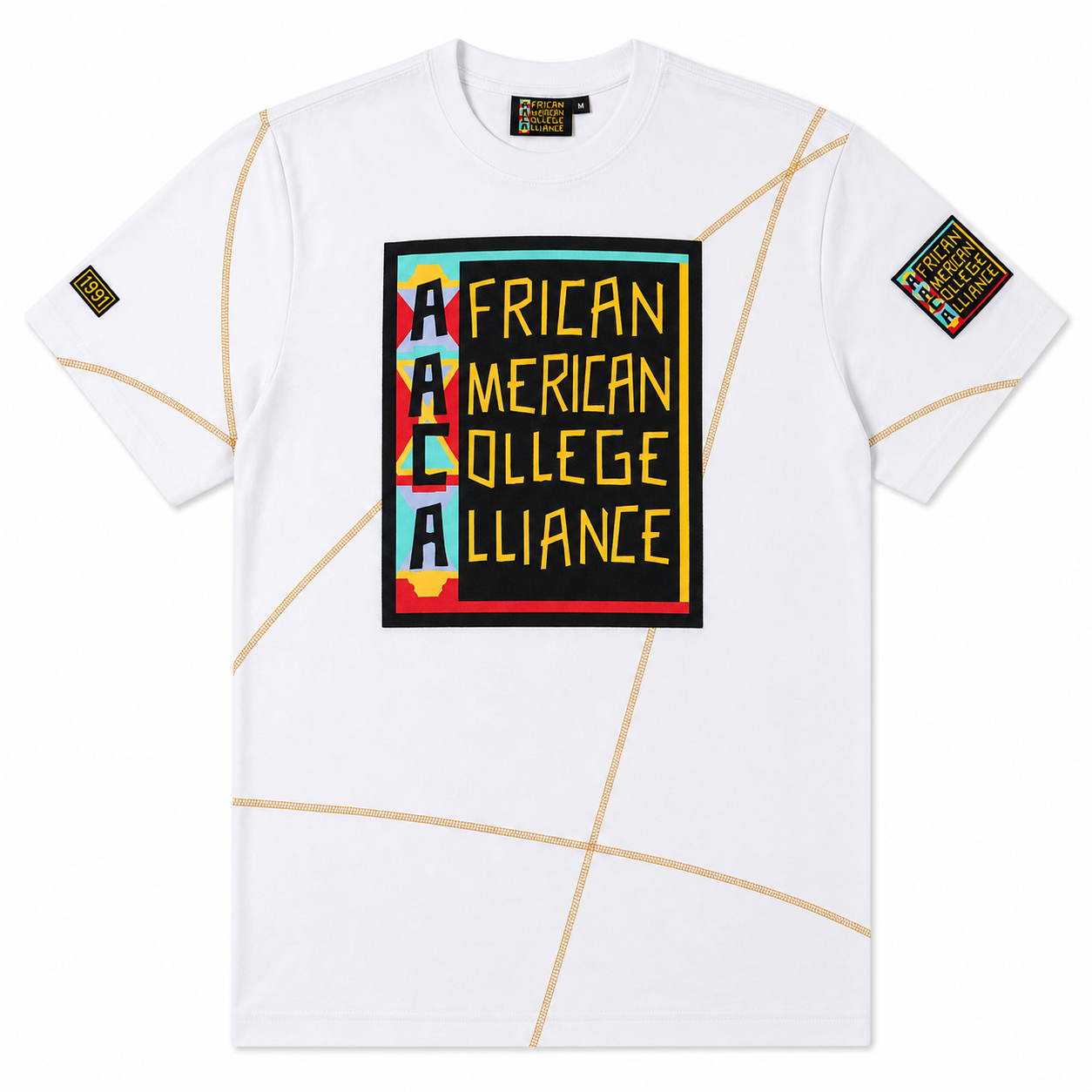 Originals' AACA Classic T-Shirt White / Gold tee-ai-flatlay white background product image