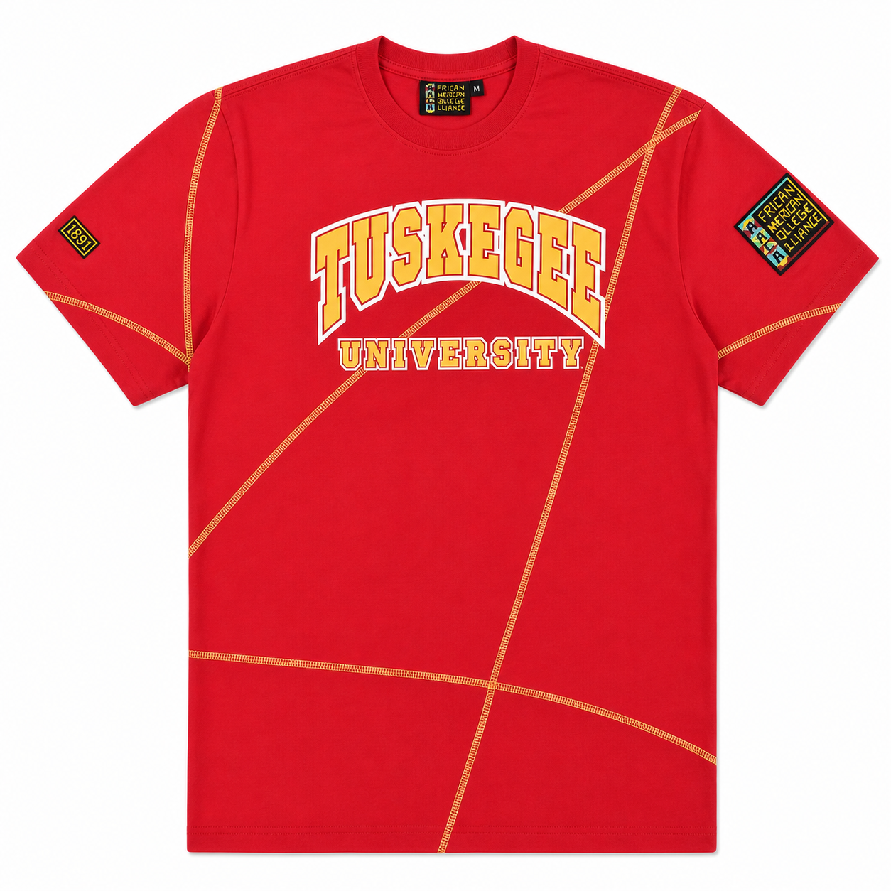 Tuskegee University Originals' AACA Classic T-Shirt Red / Gold tee-ai-flatlay white background product image