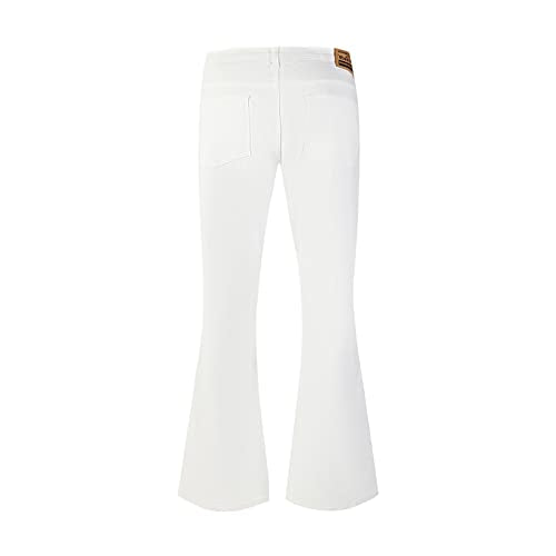 Wbestwind Men's Relaxed Stretch Vintage 60s 70s Bell Bottom Pants Fit 70s Disco Outfits Comfort Flared Retro Leg,Flo,TAG 4XL White