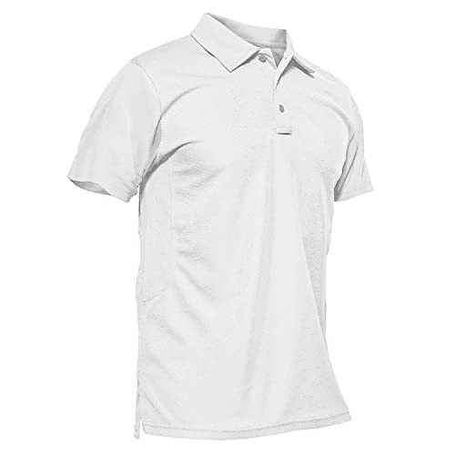 MAGCOMSEN Men's Quick Dry Short Sleeve Golf Polo Shirts, Casual Work & Fishing Tees