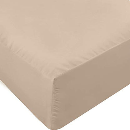 Utopia Bedding Queen Fitted Sheet - Bottom Sheet - Deep Pocket - Soft Microfiber -Shrinkage and Fade Resistant-Easy Care -1 Fitted Sheet Only (Beige)