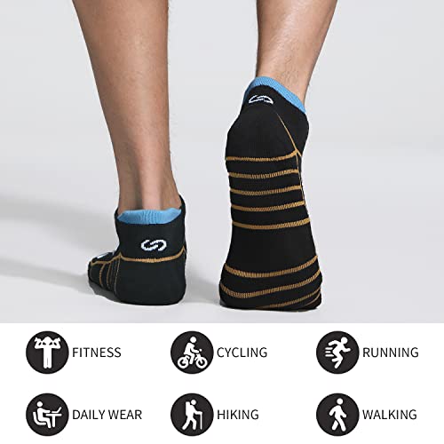 Lapulas Socks for Men and Women Ankle Socks Low Cut Cushioned Running Tab Sports Socks 6Pairs X-Large