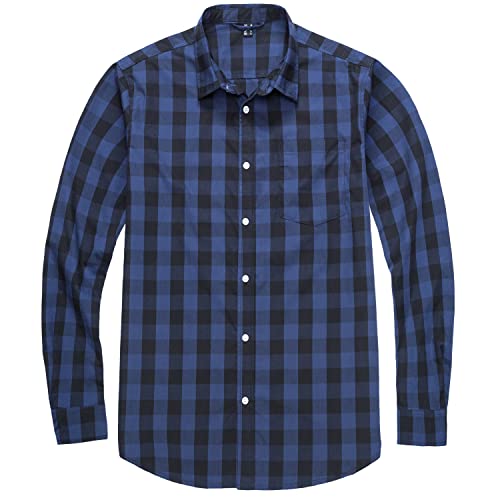 Plaid Button Down Shirts for Men Long Sleeve Shirts Casual Shirts for Men Work Shirts Flannel Shirts for Men Cotton Shirt