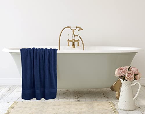 Utopia Towels - Luxurious Jumbo Bath Sheet 2 Piece - 600 GSM 100% Ring Spun Cotton Highly Absorbent and Quick Dry Extra Large Bath Towel - Super Soft Hotel Quality Towel (35 x 70 Inches, Navy)