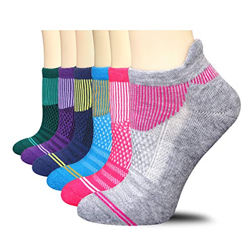 FUNDENCY 6 Pack Women Ankle Athletic Socks Low Cut Breathable Running Tab Socks with Cushion Sole