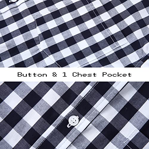 Plaid Button Down Shirts for Men Long Sleeve Shirts Casual Shirts for Men Work Shirts Flannel Shirts for Men Cotton Shirt