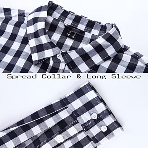 Plaid Button Down Shirts for Men Long Sleeve Shirts Casual Shirts for Men Work Shirts Flannel Shirts for Men Cotton Shirt