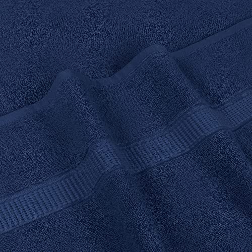 Utopia Towels - Luxurious Jumbo Bath Sheet 2 Piece - 600 GSM 100% Ring Spun Cotton Highly Absorbent and Quick Dry Extra Large Bath Towel - Super Soft Hotel Quality Towel (35 x 70 Inches, Navy)